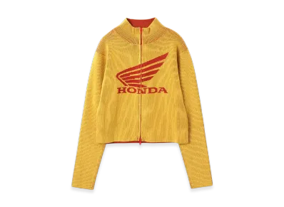atmos pink x HONDA Zip Up Knit Cardigan "Orange"