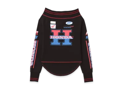 atmos pink x HONDA Off Shoulder Logo T-shirt "Black"