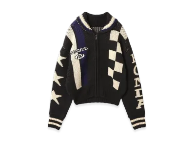 atmos pink x HONDA Zip Up Knit Blouson "Black"