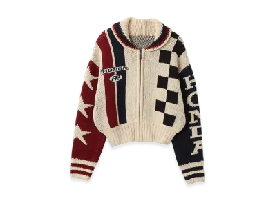 atmos pink x HONDA Zip Up Knit Blouson "White"
