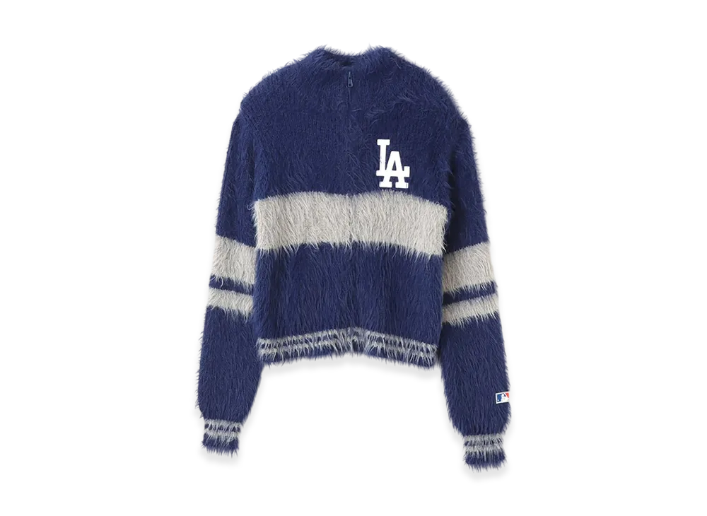 atmos x MLB Shaggy Knit Blouson "Navy"