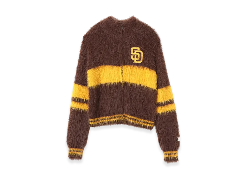atmos x MLB Shaggy Knit Blouson "Brown"