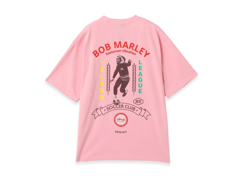 atmos x Bob Marley Foot Ball T-Shirt "Pink"