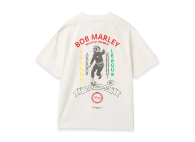 atmos x Bob Marley Foot Ball T-Shirt "White"