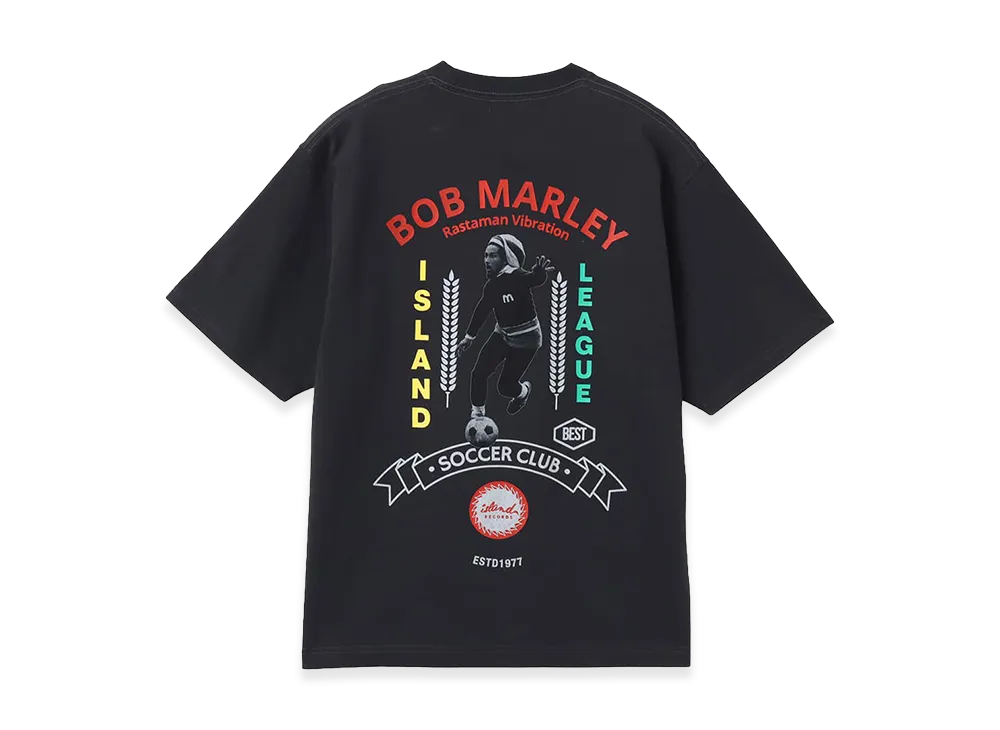 atmos x Bob Marley Foot Ball T-Shirt "Light Black"