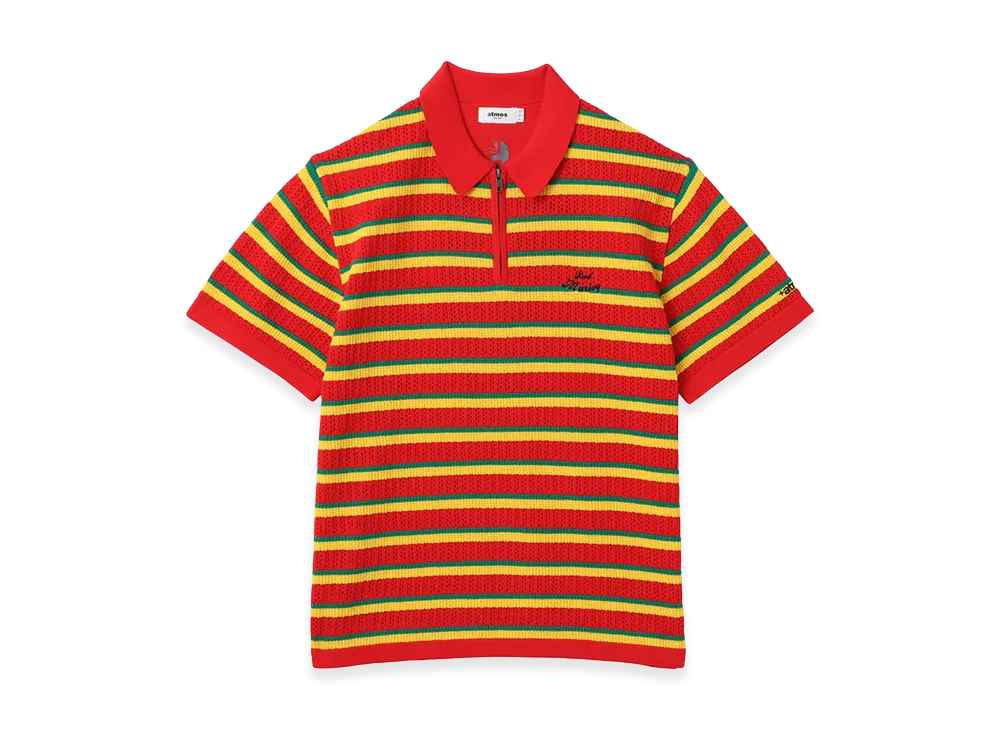 atmos x Bob Marley Jacquard Border Knit Polo "Orange"