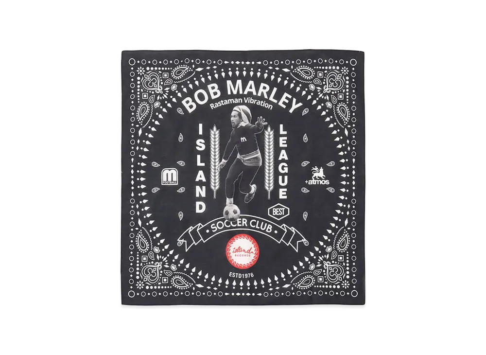 atmos x Bob Marley Foot Ball Bandana "Black"