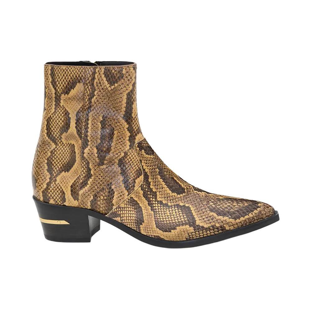 AMIRI Python Embossed Ryder Boot "Brown"