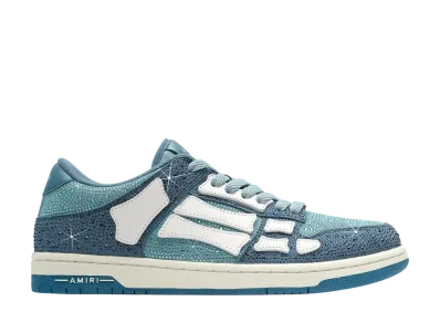 AMIRI Crystal Skel-Top Low "Blue"
