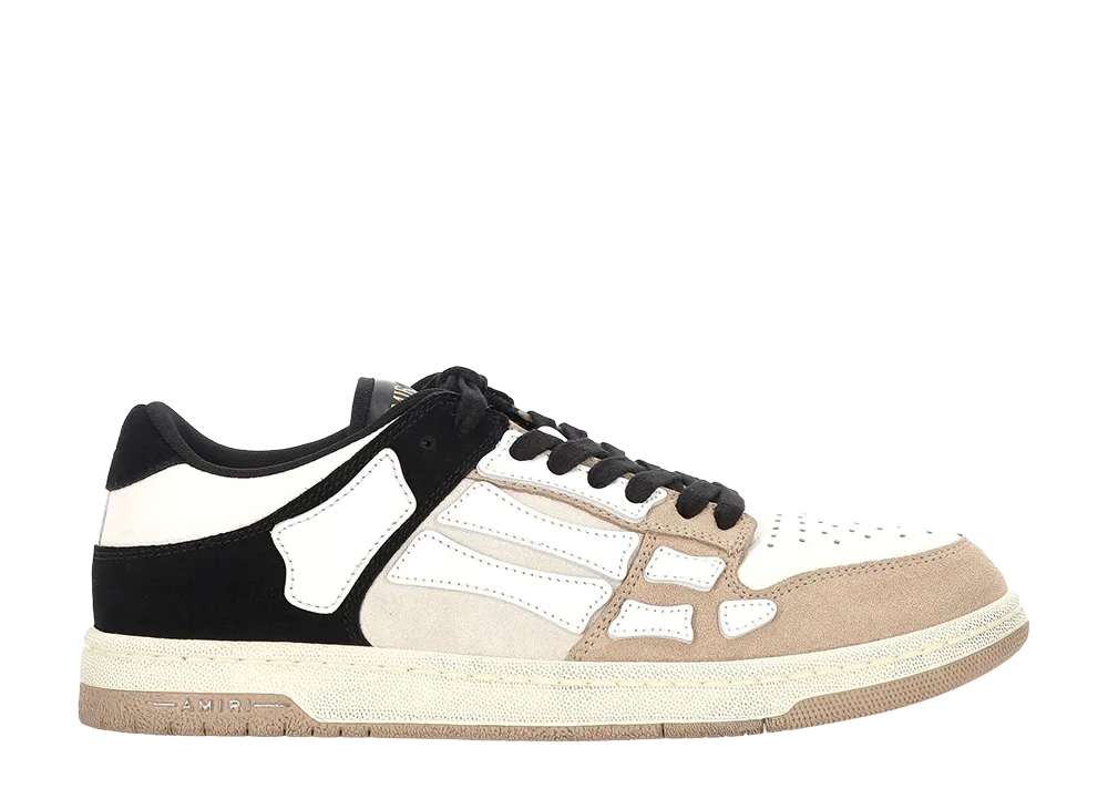 AMIRI Skel Top Low Distressed "Black/Beige"