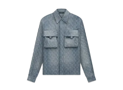 Amiri Jacquard Long Sleeve Cargo Shirt "Vintage Indigo"