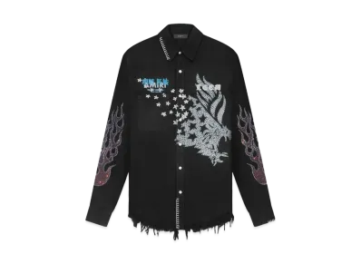 Amiri Tgcw Crystal Eagle Flanne "Black"
