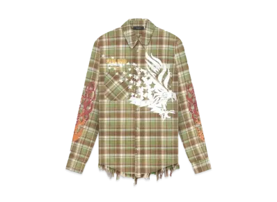 Amiri Tgcw Eagle Flannel "Bleach Green"