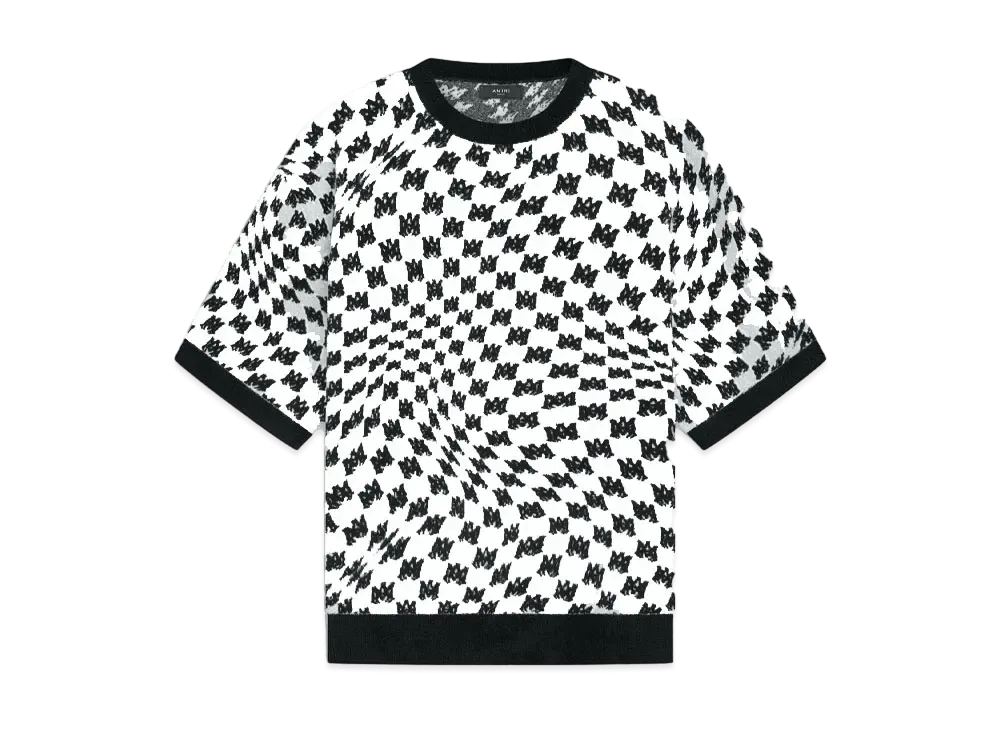 AMIRI M.A. Swirl Knit Tee "Black/White"