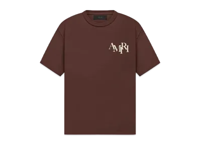 AMIRI Staggered Logo Tee "Potting Soil"