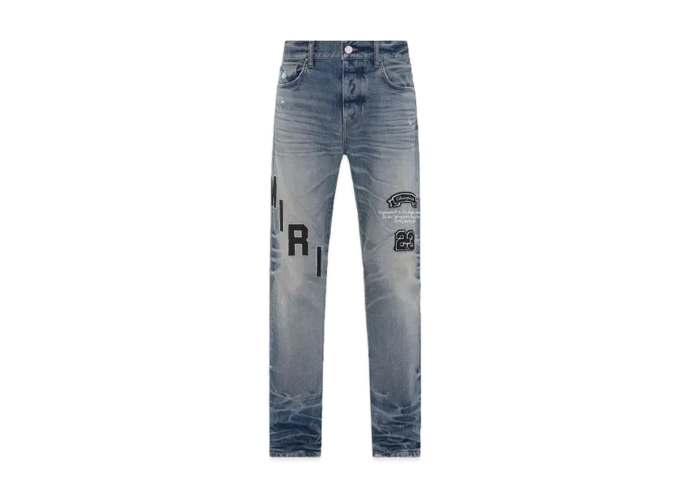 AMIRI Hockey Logo Straight Jean "Vintage Indigo"
