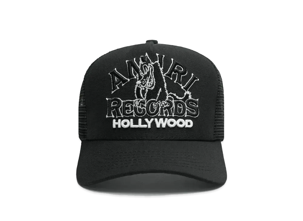AMIRI Wolf Logo Trucker Hat "Black"