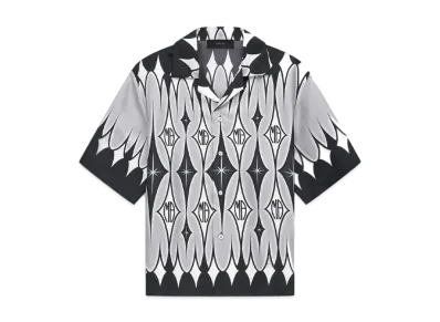 AMIRI Argyle Printed Short Sleeve Shirt "Black"