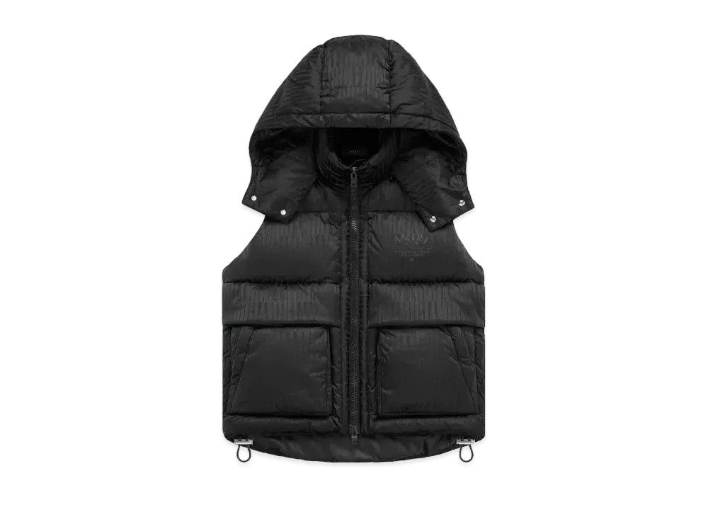 AMIRI Jacquard Down Gilet "Black"