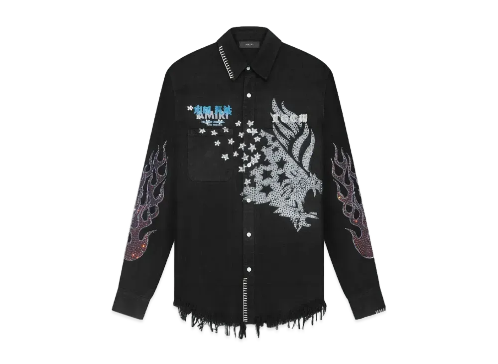 AMIRI Tgcw Crystal Eagle Flannel "Black"
