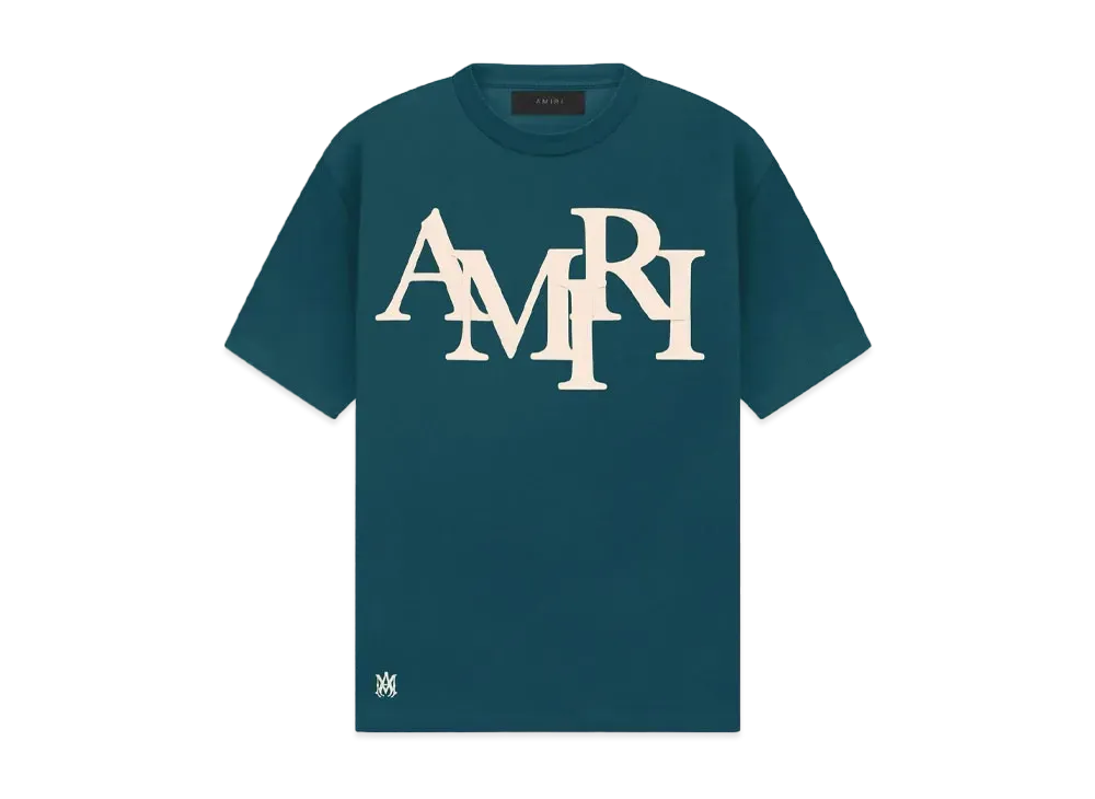 AMIRI Staggered Logo Tee "Black"