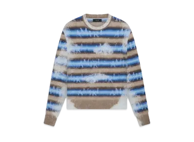 AMIRI Staggered Striped Crew "Air Blue"