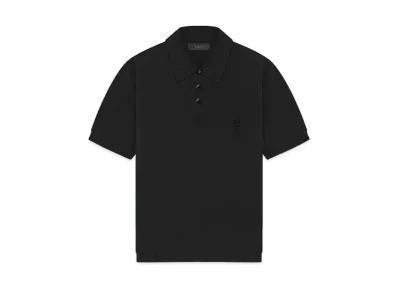 AMIRI Stack Short Sleeve Polo "Black"