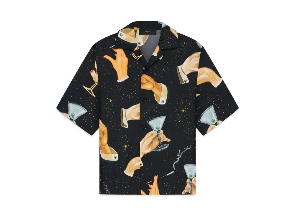 AMIRI Champagne Bowling Shirt "Black"