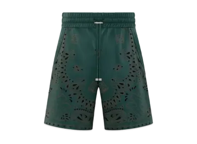 AMIRI Leather Bandana Short "Rain Forest"