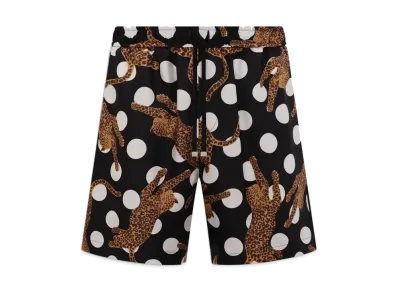 AMIRI Leopard Polka Dots Silk Short "Black"