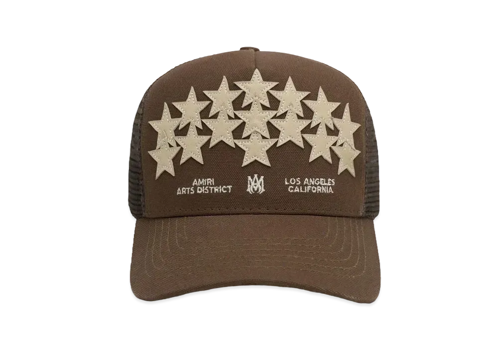AMIRI Leather Star Trucker "Brown"