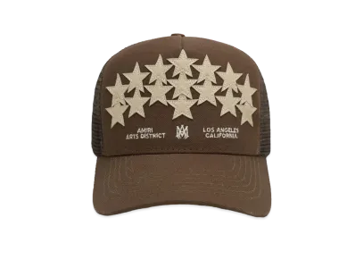 AMIRI Leather Star Trucker "Brown"