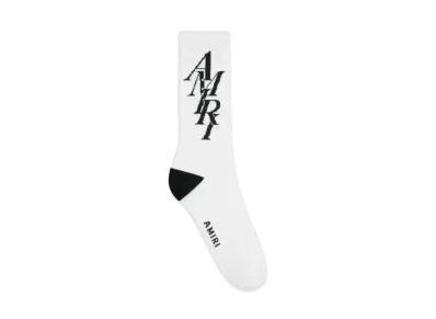 AMIRI Stack Sock "White Black"