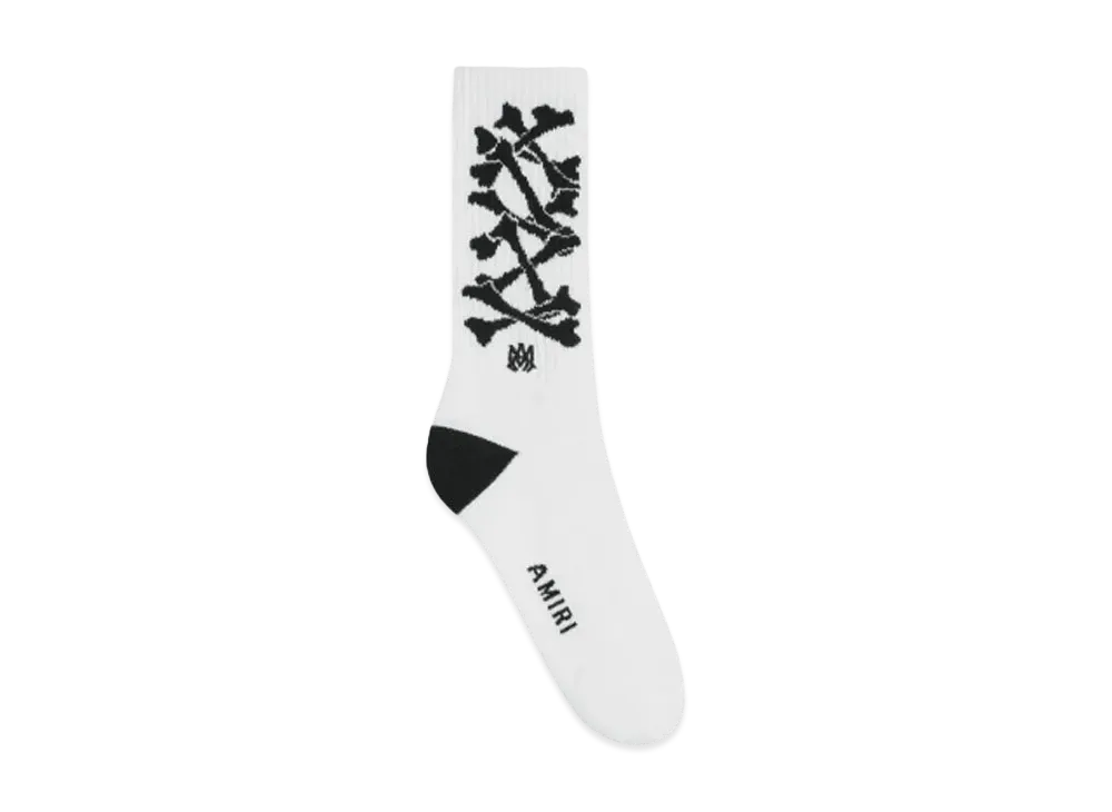 AMIRI Bones Sock "White Black"
