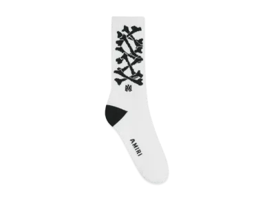 AMIRI Bones Sock "White Black"