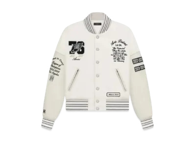 AMIRI Eagle Varsity Jacket "Alabaster"