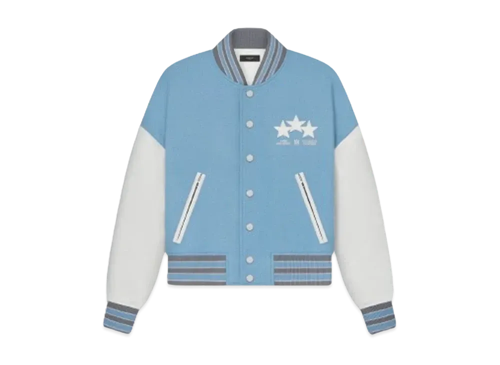AMIRI Stars Varsity Jacket "Air Blue"
