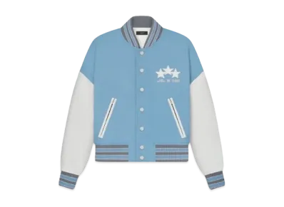 AMIRI Stars Varsity Jacket "Air Blue"