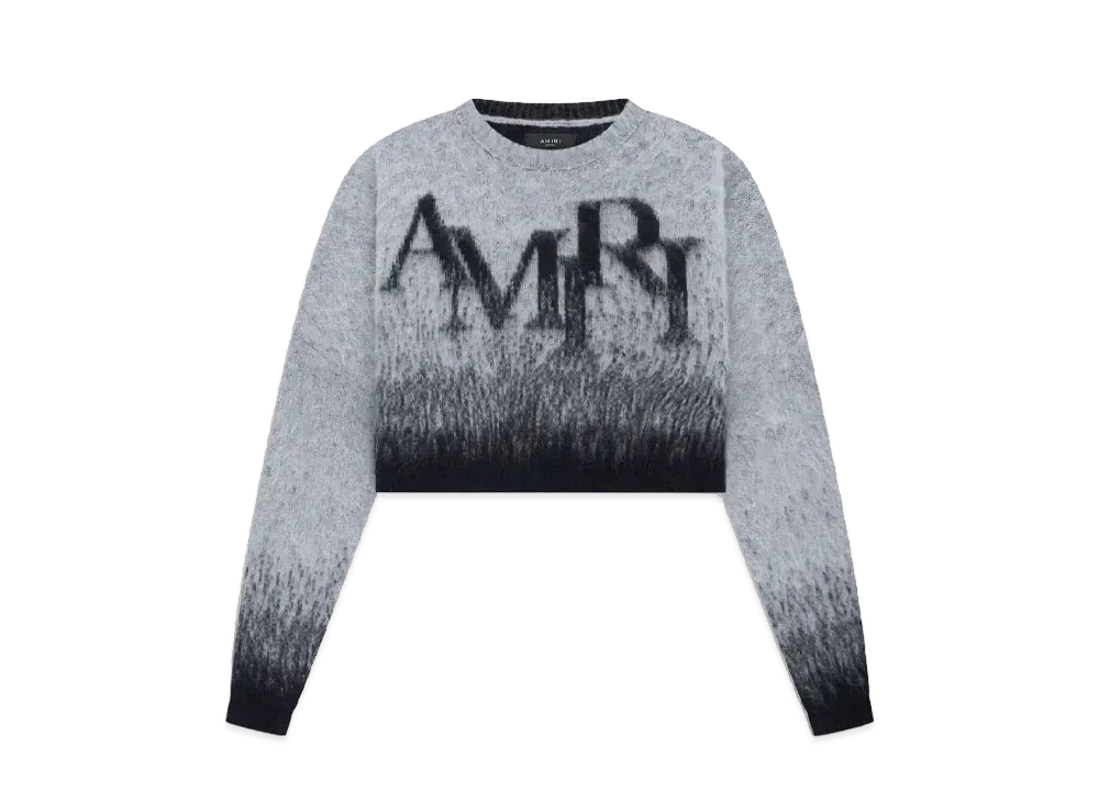 AMIRI Staggered Ombre Crew "Gray"