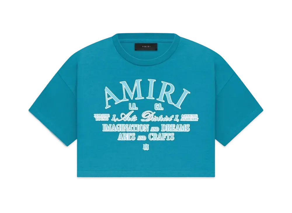 AMIRI Arts District Cropped Tee "Blue"