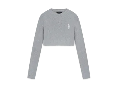 AMIRI Stack Cropped Crewneck "Grey"