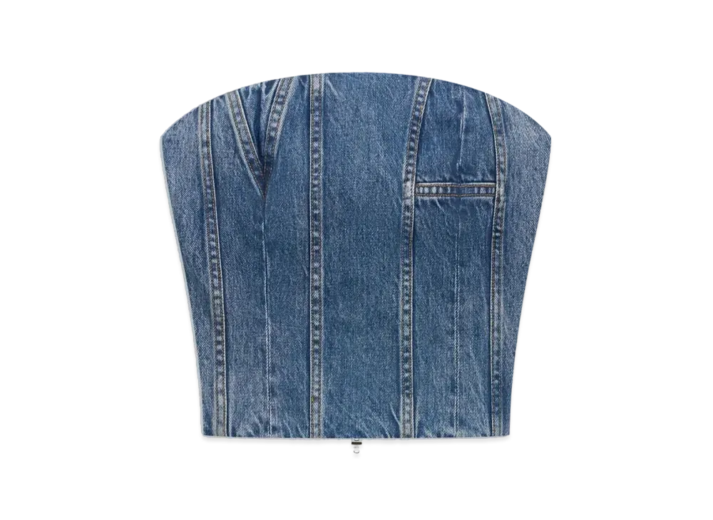 AMIRI Ma Bustier "River Indigo"