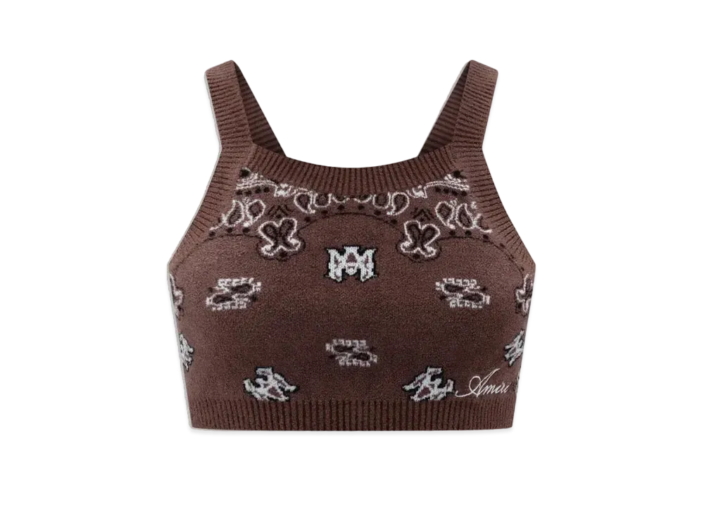 AMIRI Bandana Cropped Tank "Brown"