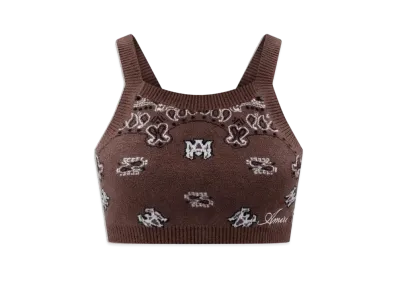 AMIRI Bandana Cropped Tank "Brown"