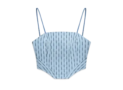 AMIRI Pinstripe Corset "Blue"