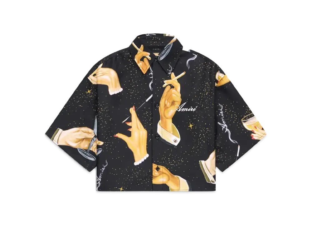 AMIRI Champagne Silk Shirt "Black"