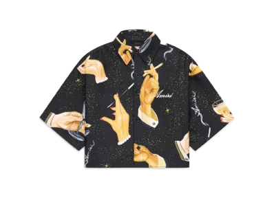 AMIRI Champagne Silk Shirt "Black"