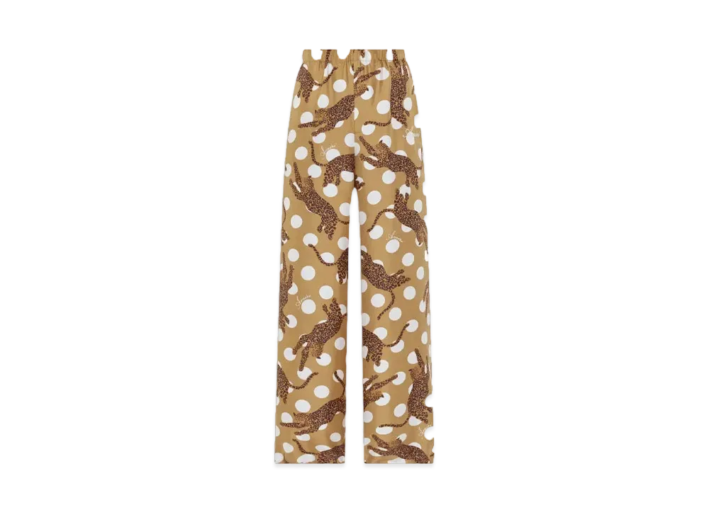 AMIRI Leopard Paperbag Silk Pant "Chai Tea"