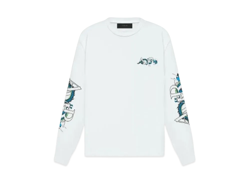 AMIRI Lunar New Year Dragon Long Sleeve Tee "White"