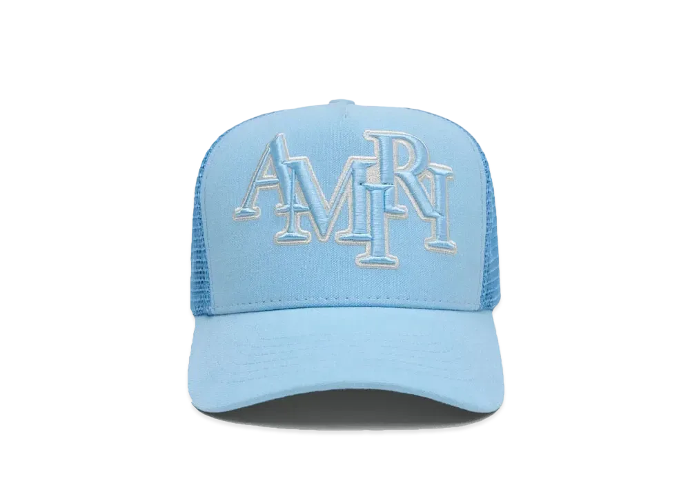 アミリ スタッガード アミリ ロゴ トラッカー "エアー ブルー"
